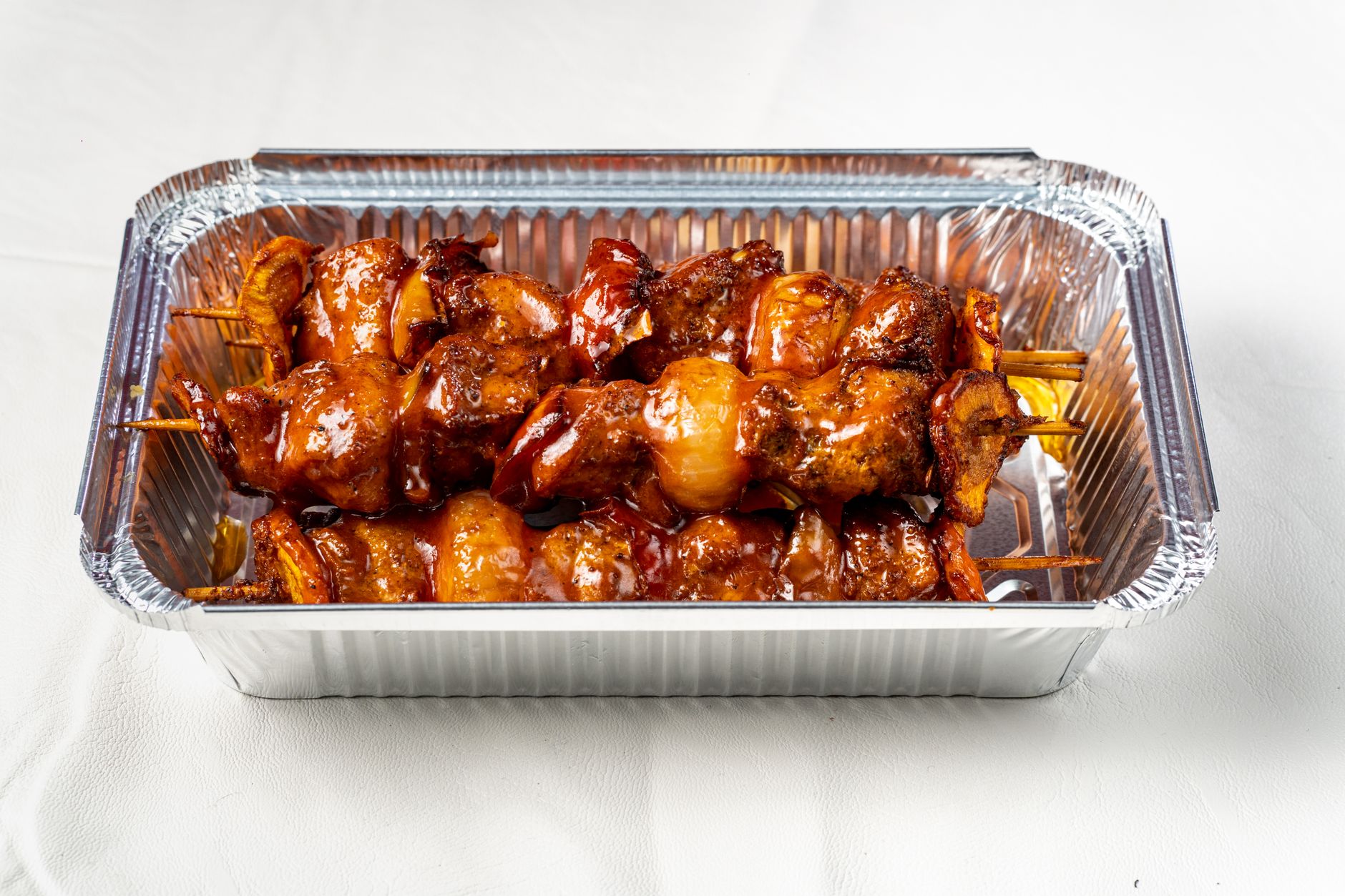 Catering trays of barbecue